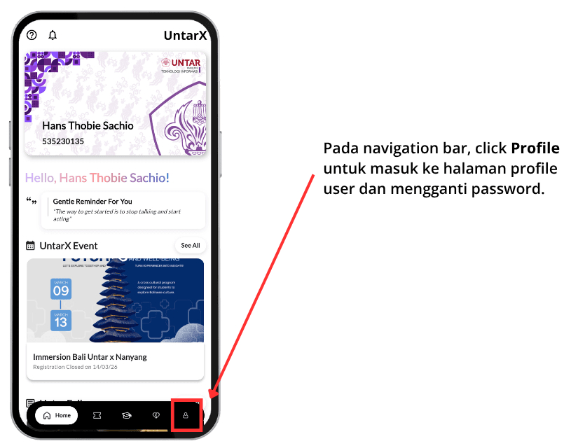 Going to Profile Page