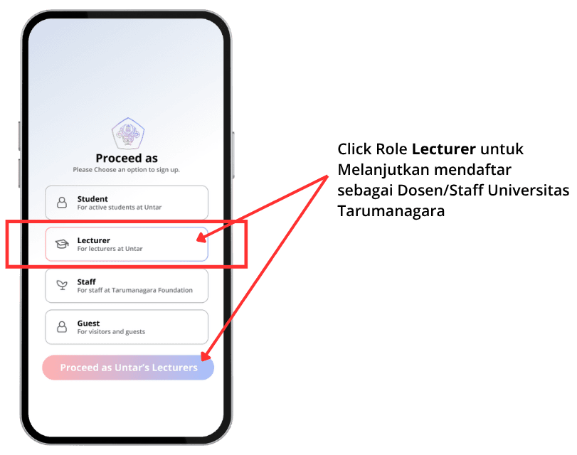 Halaman Profil di aplikasi UntarX