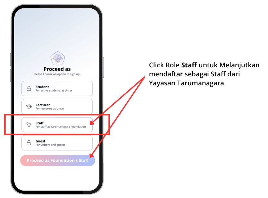 Halaman Profil di aplikasi UntarX