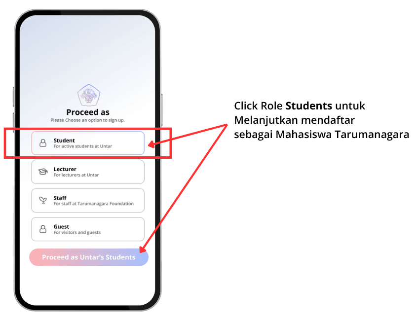 Halaman Profil di aplikasi UntarX