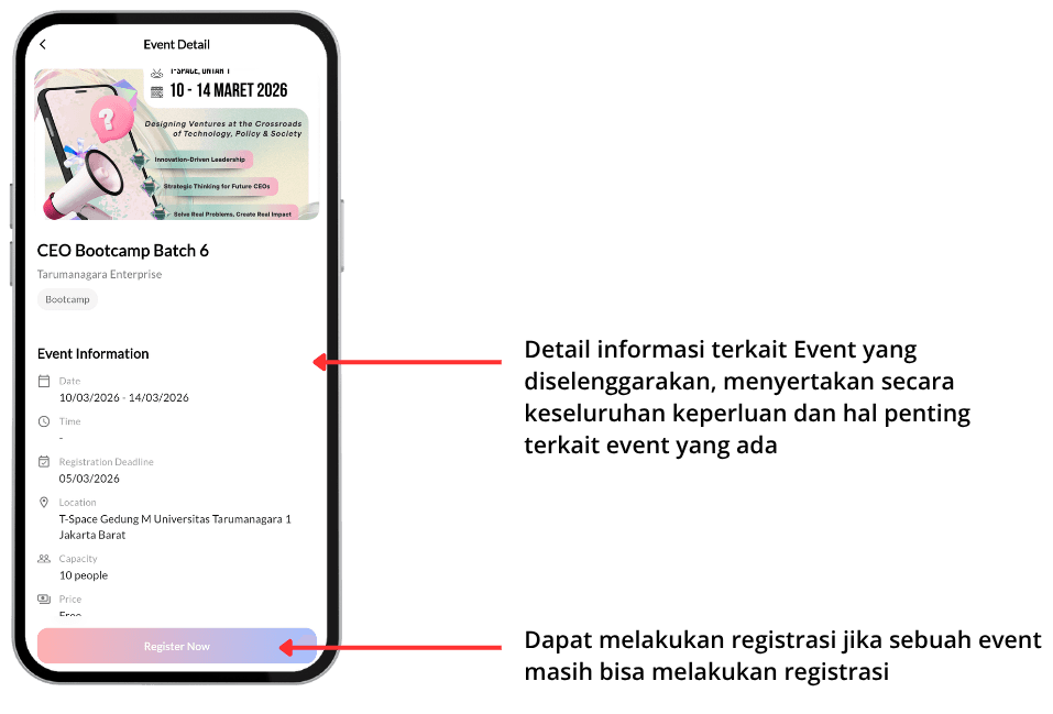 View Details in Events